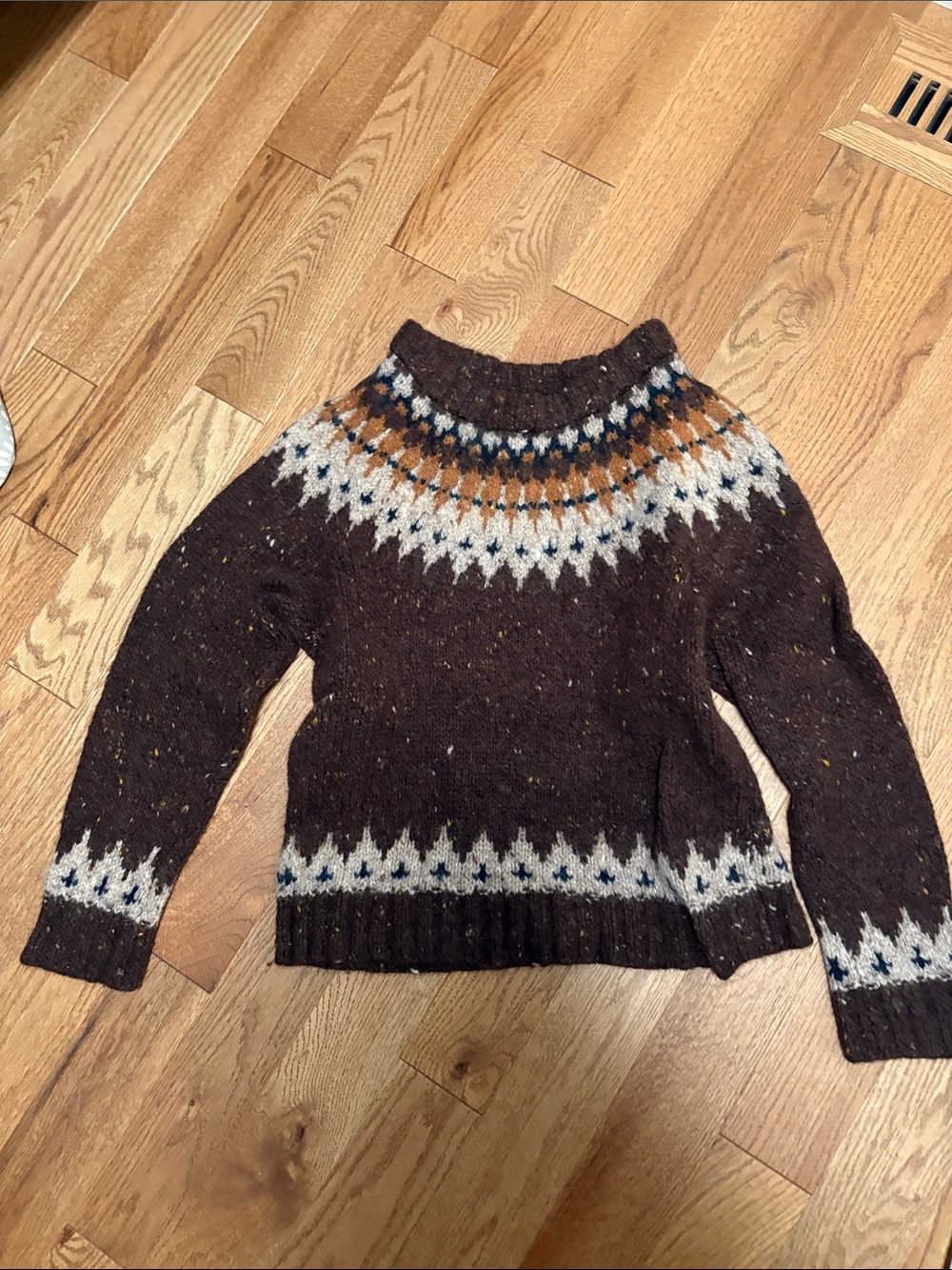 Women's Brown Fair Isle Sweater